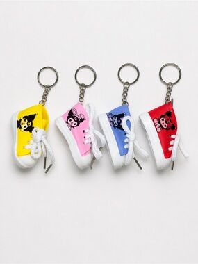 Kawaii Mini Sneaker Keychain Bundle Cute Cartoon Shoe Keychains Bag Charm